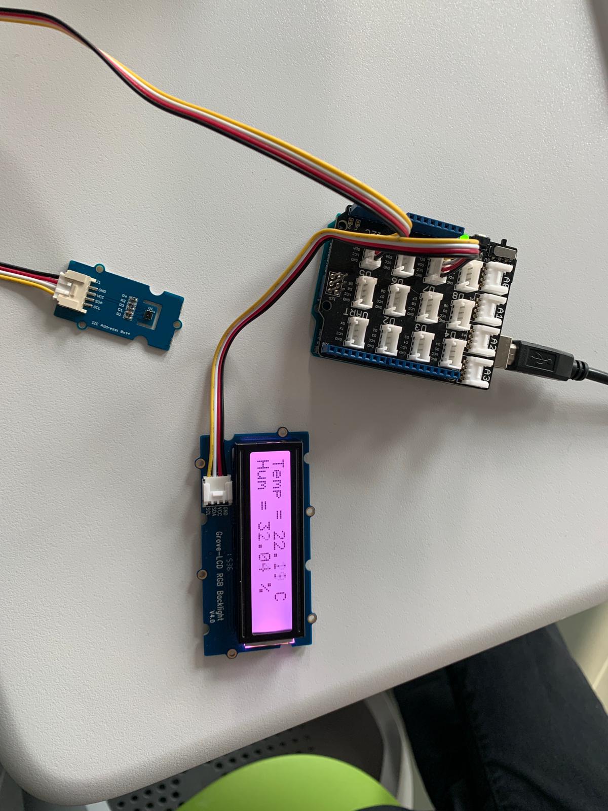 Arduino UNO + Shield + Capteur Température + Ecran LCD